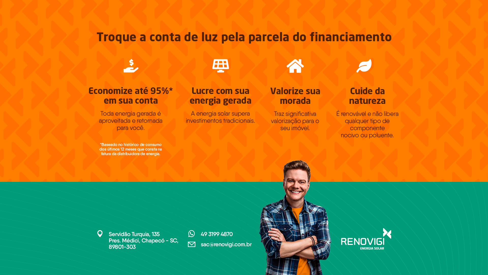 Renovigi Energia Solar. Página de Vendas