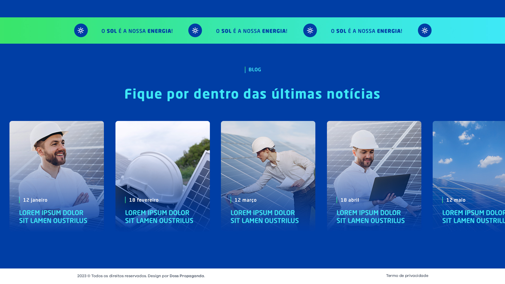 Solergy Energia Solar projeto Website